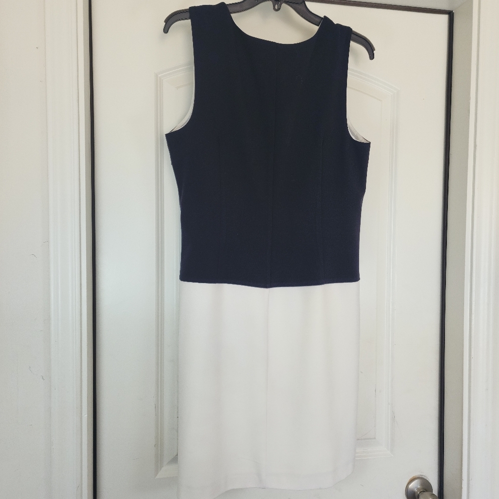Worthington Black white above knee sleeveless Mini women dress  Size12 - Picture 11 of 15
